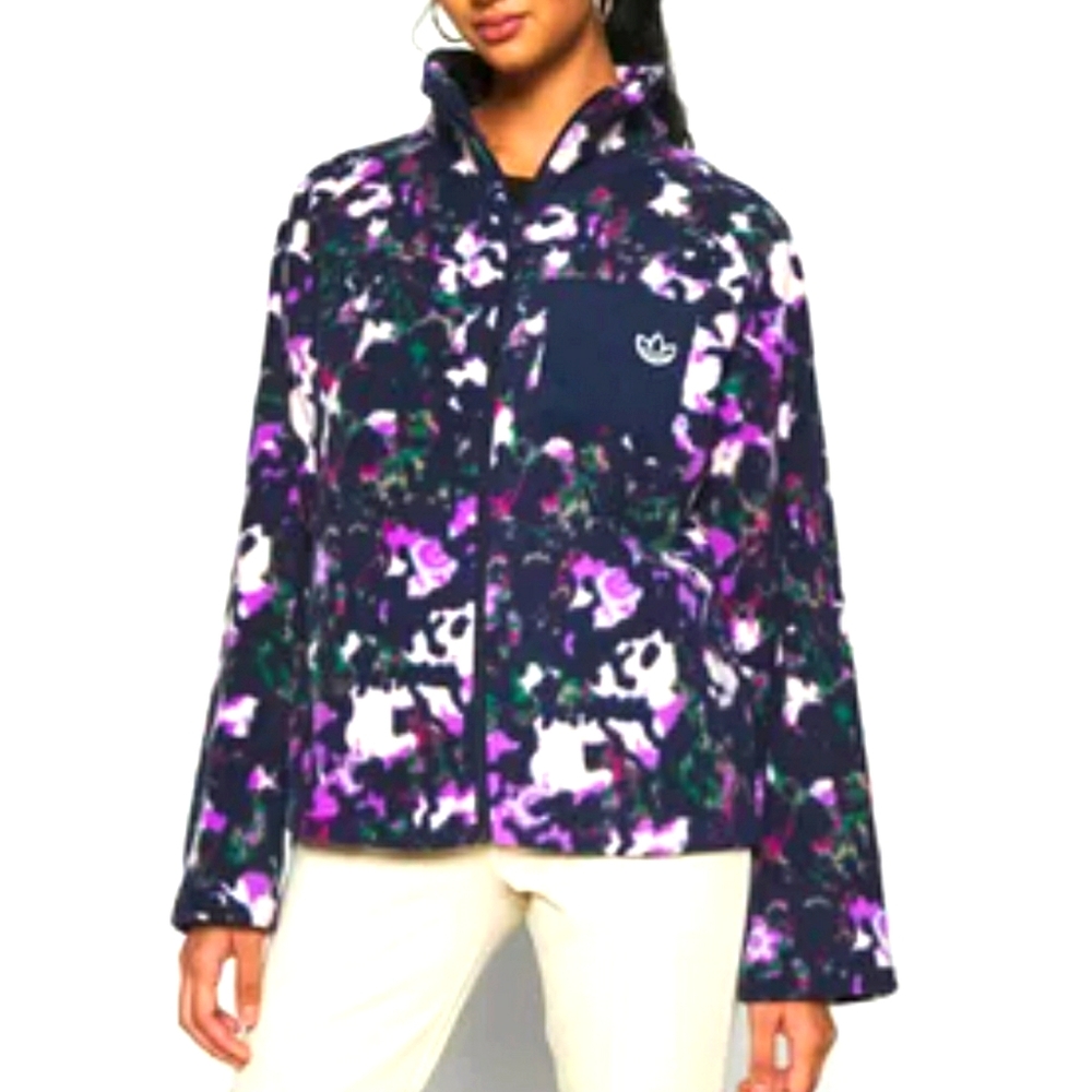 ADIDAS ORIGINALS PATTERNED FLEECE SWEATSHIRT